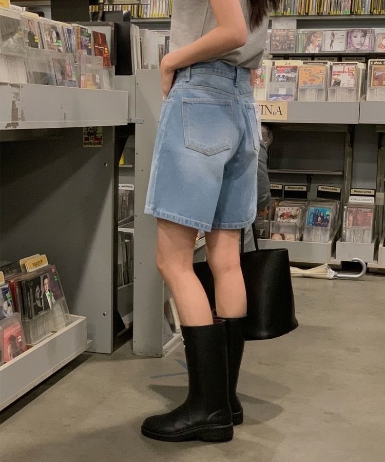 ベーシックデニムハーフパンツ LIGHT BLUE