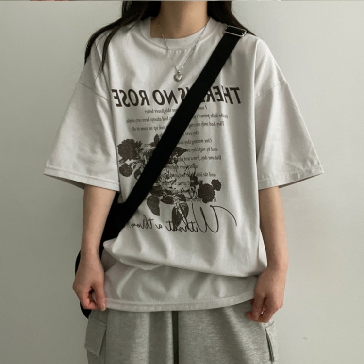 新品studio doe半袖Tシャツ ローズシンプルオーバーフィット半袖Tシャツ｜半袖Tシャツ｜韓国