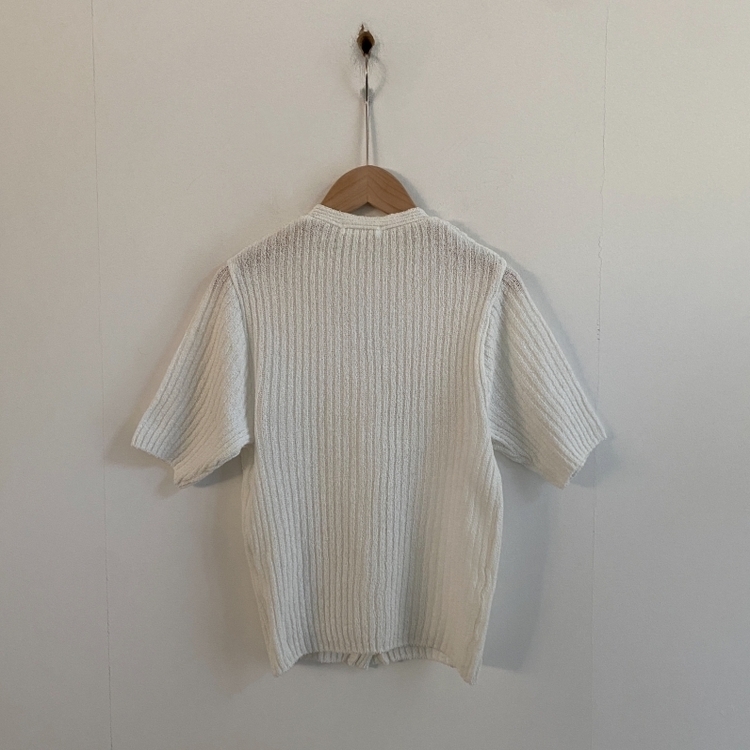 나잇 부클 린넨 세미크롭 반팔 니트가디건 9color