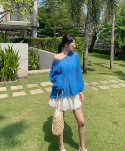 ファッション雑貨 配色ラウンドサングラス IVORY