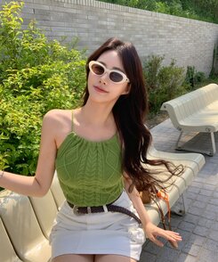 ファッション雑貨 配色ラウンドサングラス IVORY