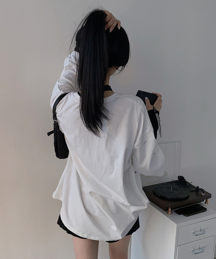 ノアボックスフィットリボン半袖Tシャツ IVORY