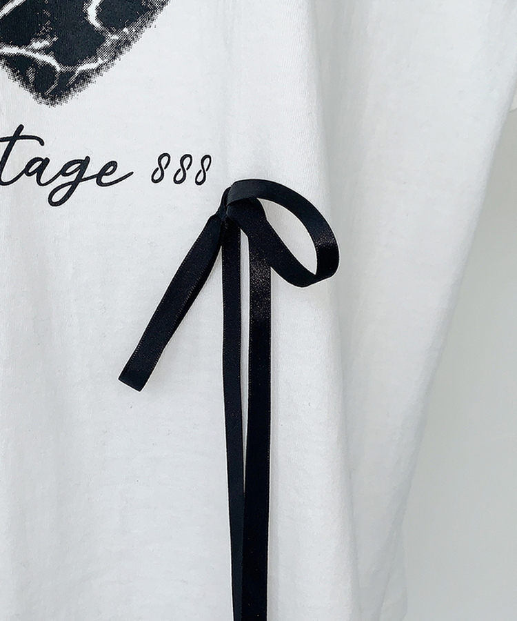 ノアボックスフィットリボン半袖Tシャツ