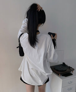 半袖Tシャツ ノアボックスフィットリボン半袖Tシャツ IVORY