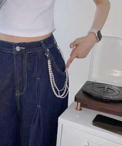 パールチェーンベルトストラップ｜ファッション雑貨｜韓国