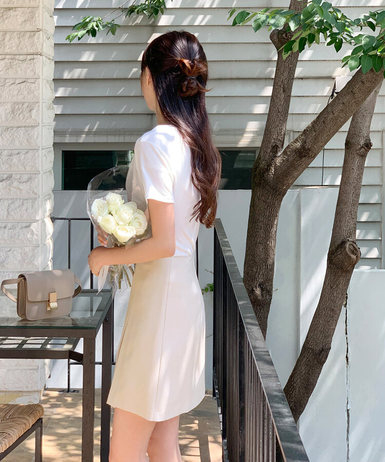 ドレープシャーリングトップス Ivory