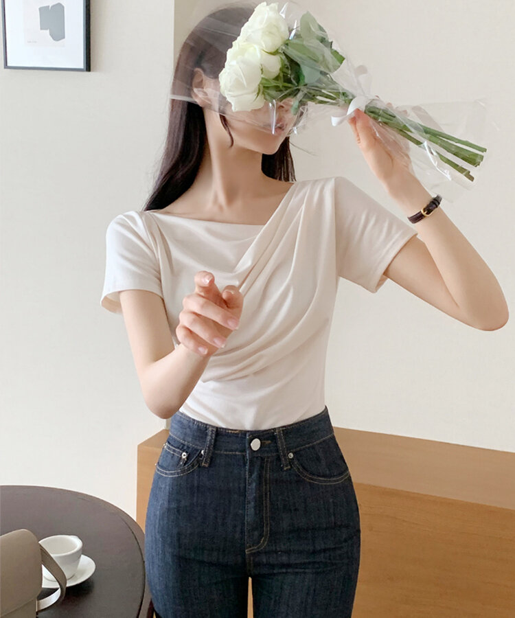 ドレープシャーリングトップス Cream