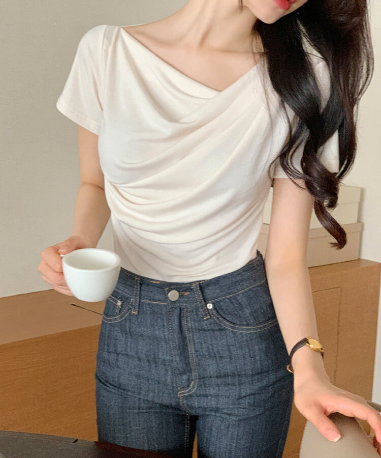 ドレープシャーリングトップス Cream
