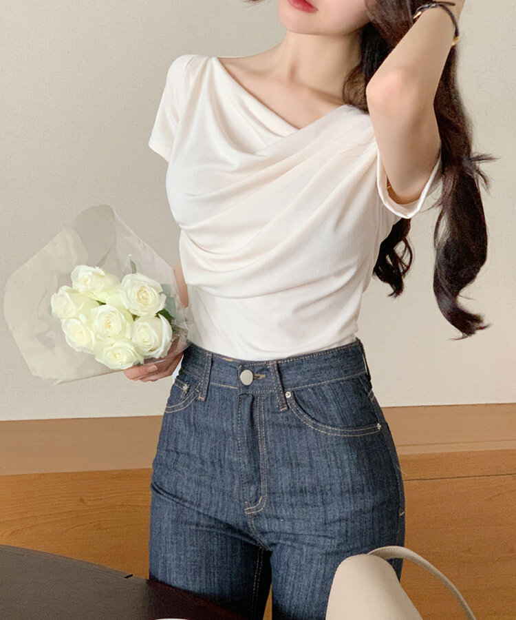 ドレープシャーリングトップス Cream