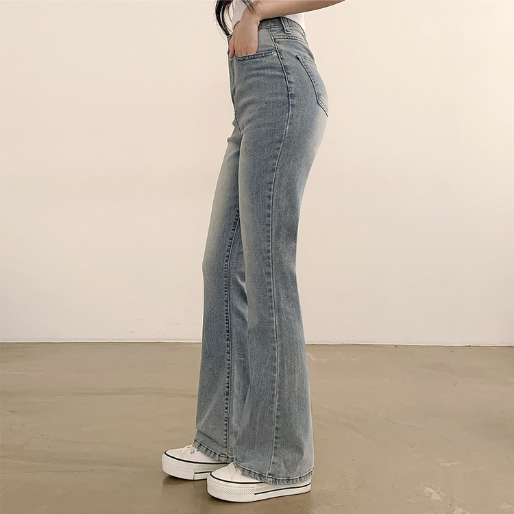 【SHORT/BASIC/LONG 丈別】ブーツカットデニムパンツ LIGHT BLUE