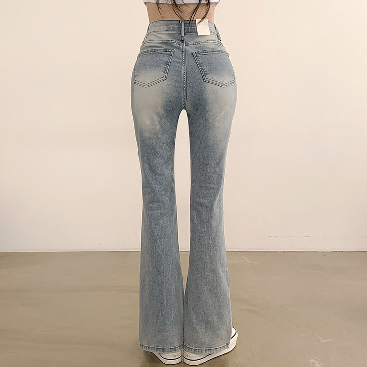 【SHORT/BASIC/LONG 丈別】ブーツカットデニムパンツ LIGHT BLUE