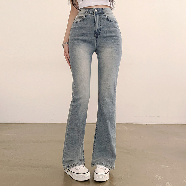 【SHORT/BASIC/LONG 丈別】ブーツカットデニムパンツ LIGHT BLUE