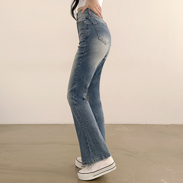 【SHORT/BASIC/LONG 丈別】ブーツカットデニムパンツ BLUE