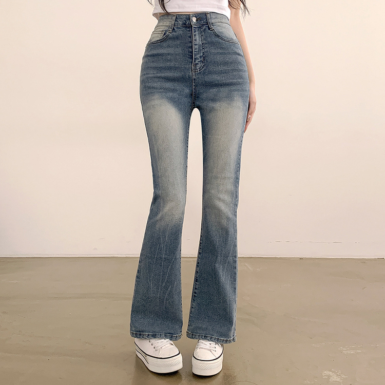 【SHORT/BASIC/LONG 丈別】ブーツカットデニムパンツ BLUE