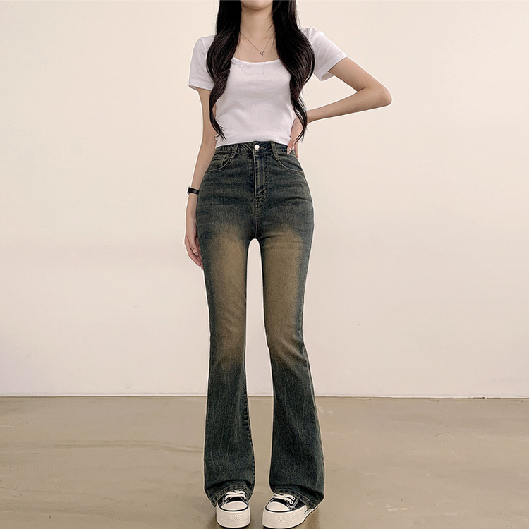 【SHORT/BASIC/LONG 丈別】ブーツカットデニムパンツ Yellow Blue