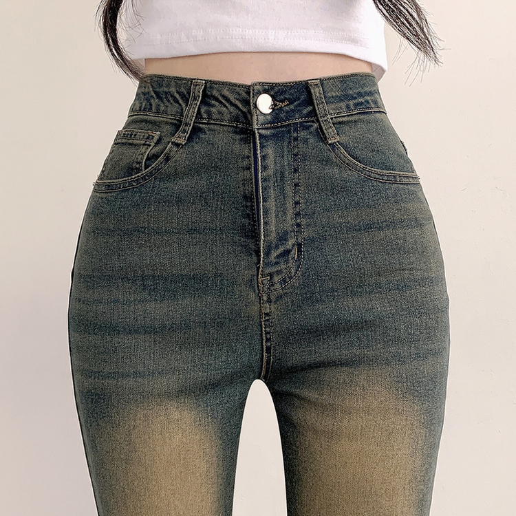 【SHORT/BASIC/LONG 丈別】ブーツカットデニムパンツ Yellow Blue