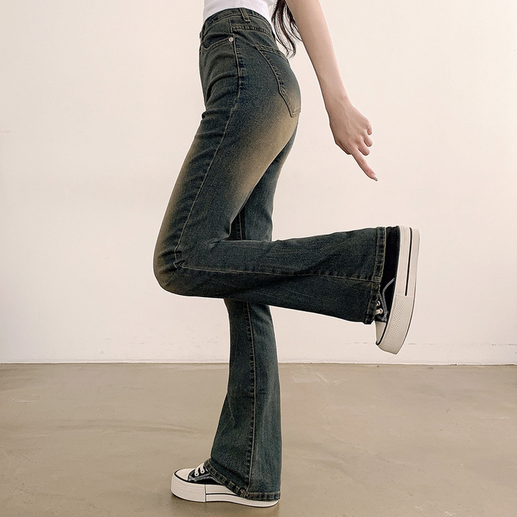 【SHORT/BASIC/LONG 丈別】ブーツカットデニムパンツ Yellow Blue