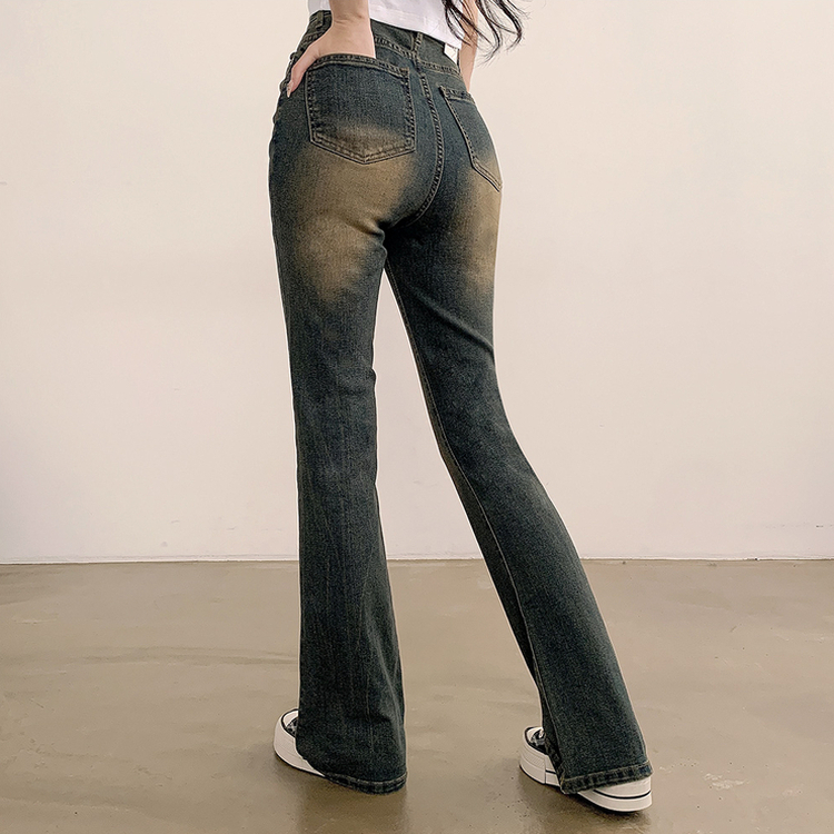 【SHORT/BASIC/LONG 丈別】ブーツカットデニムパンツ Yellow Blue