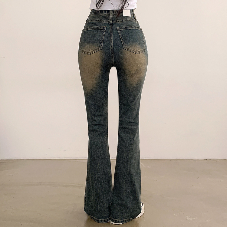 【SHORT/BASIC/LONG 丈別】ブーツカットデニムパンツ Yellow Blue