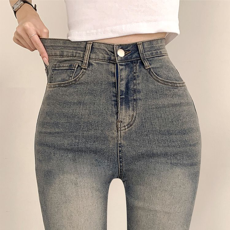 【SHORT/BASIC/LONG 丈別】ブーツカットデニムパンツ Graysh blue