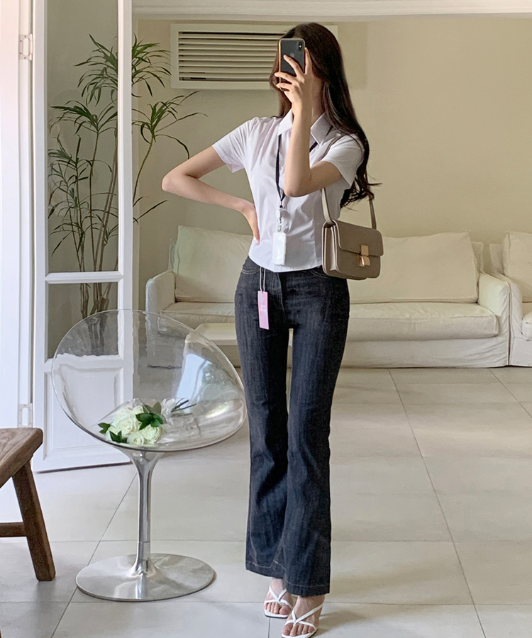 スクエアトゥストラップミュールサンダル Ivory