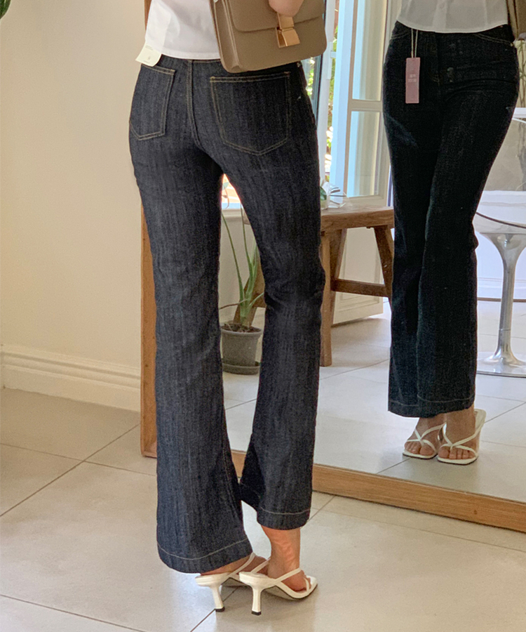 スクエアトゥストラップミュールサンダル Ivory