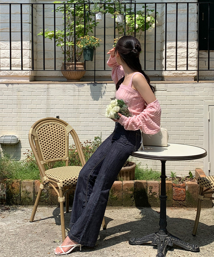 スクエアトゥストラップミュールサンダル Ivory