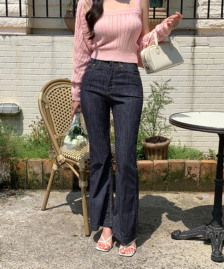 スクエアトゥストラップミュールサンダル Ivory