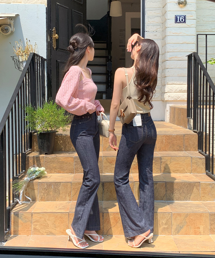 スクエアトゥストラップミュールサンダル Ivory