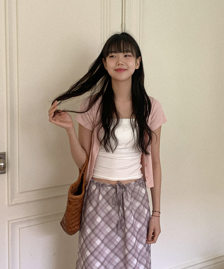 【カップ付き】シックスティーンシャーリングスリーブレス5色 IVORY