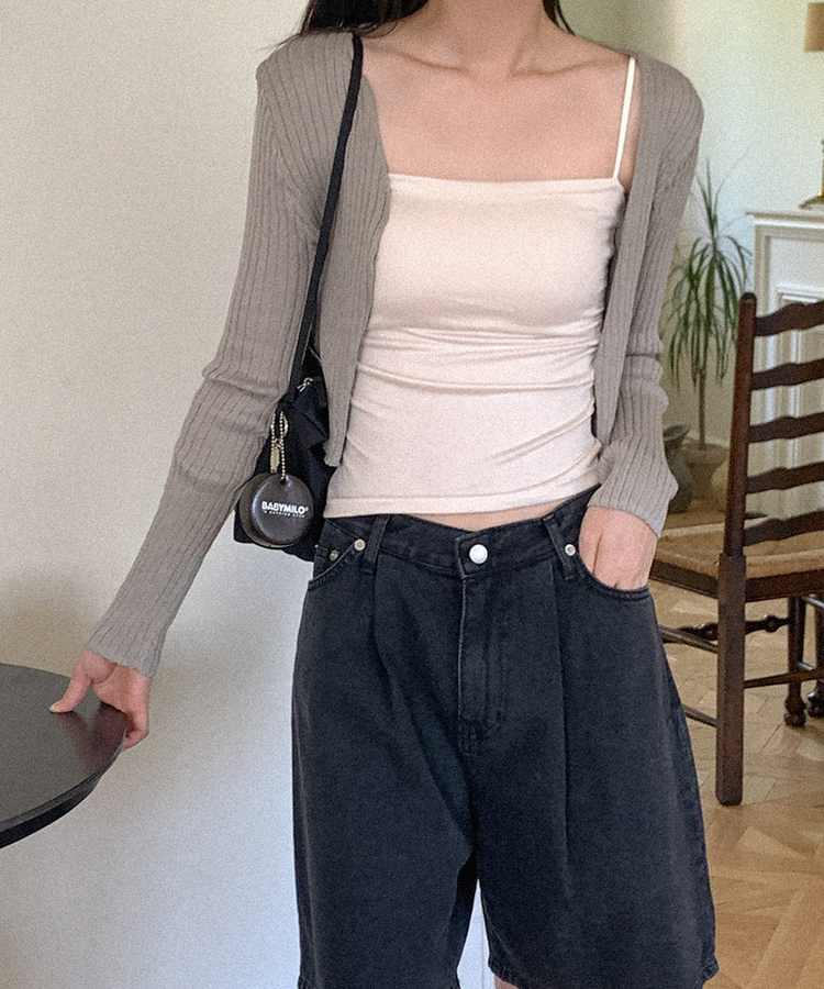 【カップ付き】シックスティーンシャーリングスリーブレス5色 LIGHT BEIGE