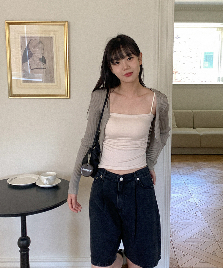 【カップ付き】シックスティーンシャーリングスリーブレス5色 LIGHT BEIGE