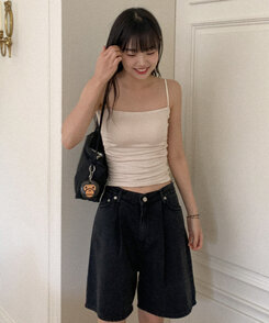 【カップ付き】シックスティーンシャーリングスリーブレス5色 LIGHT BEIGE