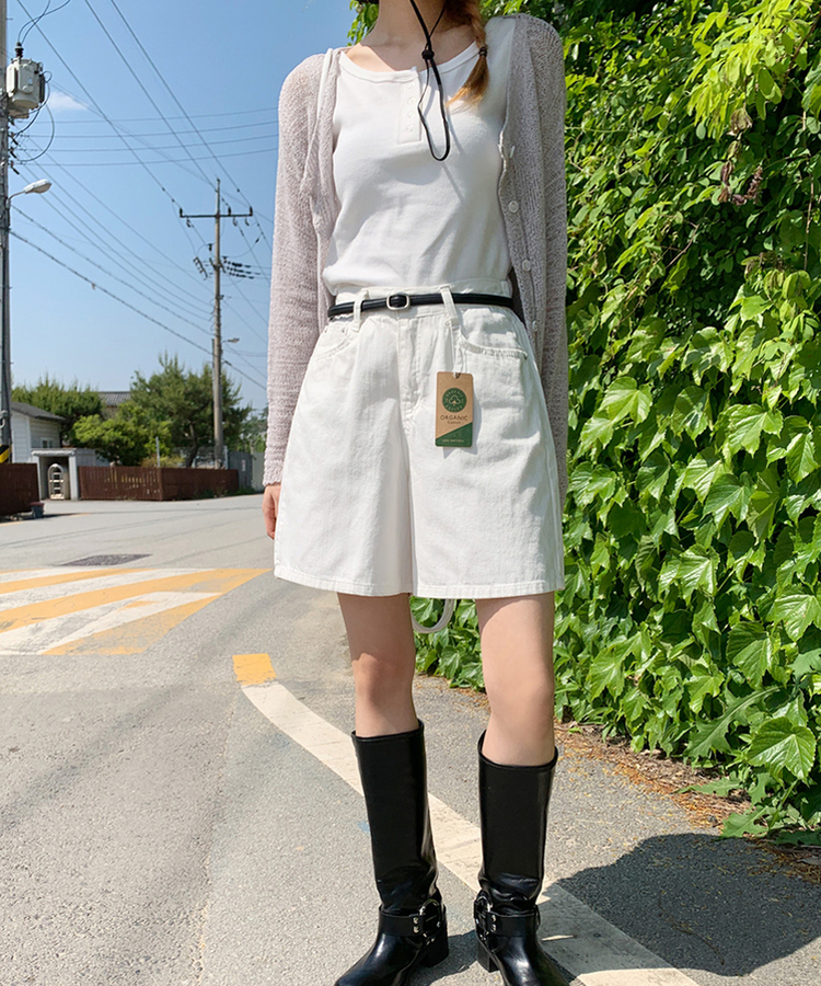 スナップボタンタンクトップ5色 IVORY