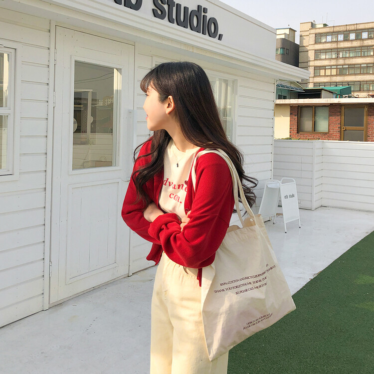 (13컬러) 베이직 페더 브이넥 니트 가디건 레드