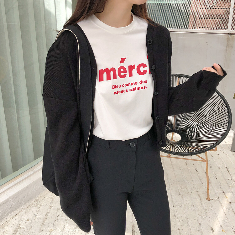 (13컬러) 베이직 페더 브이넥 니트 가디건 블랙