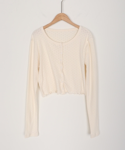 ナチュラルメロウフリルカーディガン