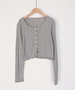 ナチュラルメロウフリルカーディガン