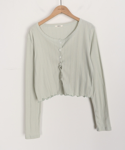 ナチュラルメロウフリルカーディガン