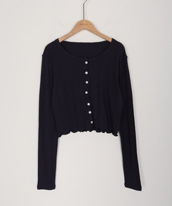 ナチュラルメロウフリルカーディガン