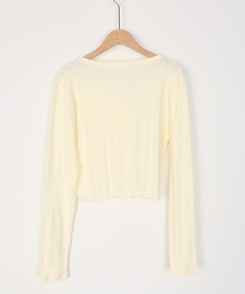 ナチュラルメロウフリルカーディガン