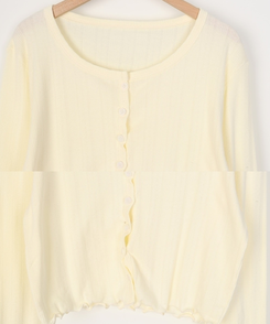 ナチュラルメロウフリルカーディガン