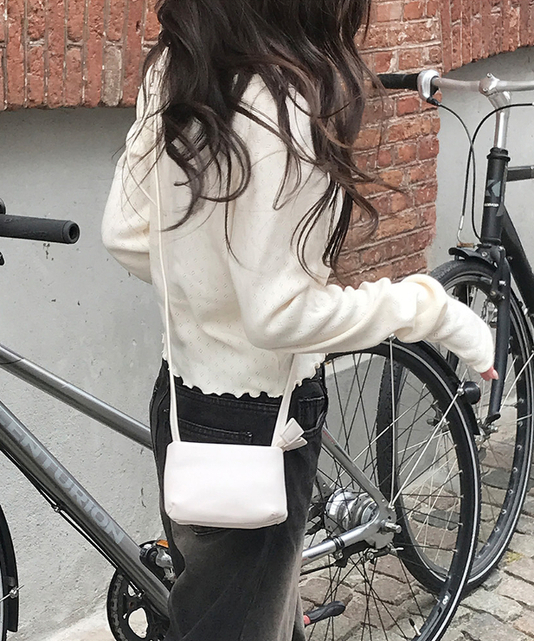 ナチュラルメロウフリルカーディガン CREAM