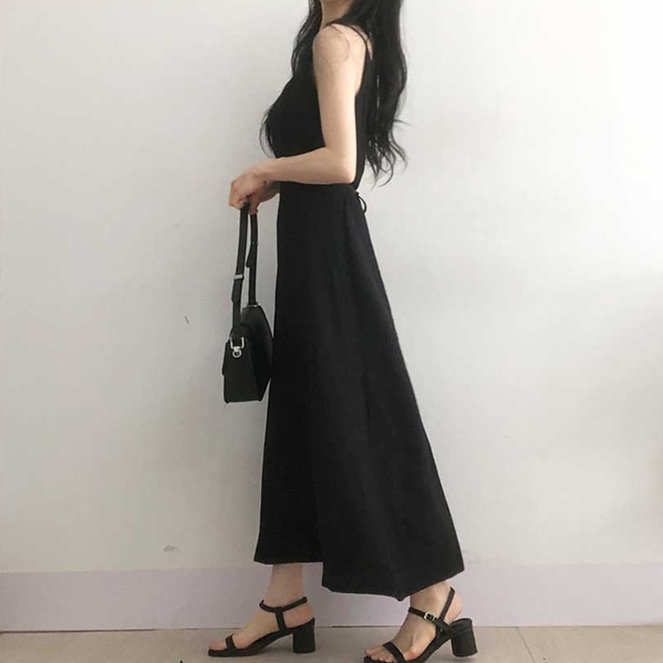 ビスチェキャミソールロングワンピース BLACK