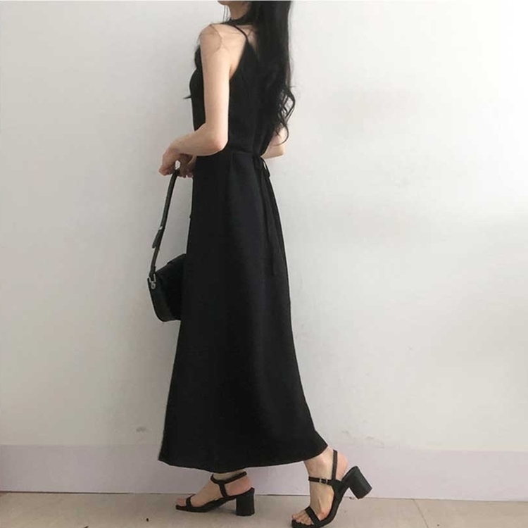 ビスチェキャミソールロングワンピース BLACK