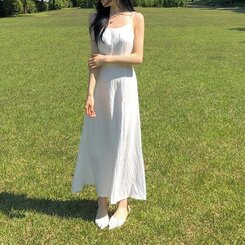 ビスチェキャミソールロングワンピース IVORY