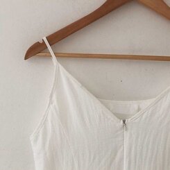 ビスチェキャミソールロングワンピース