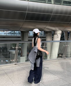 コットンパンツ 【ジョガー調節可】ナイロンカーゴピンタックパンツ8色 NAVY