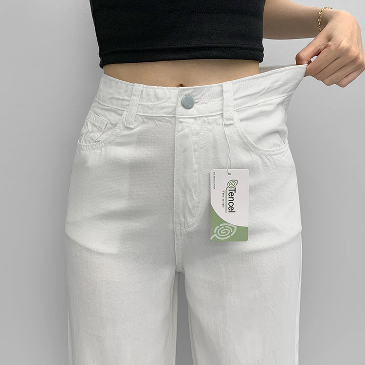【SHORT/BASIC/LONG 丈別】クールコットンワイドパンツ WHITE
