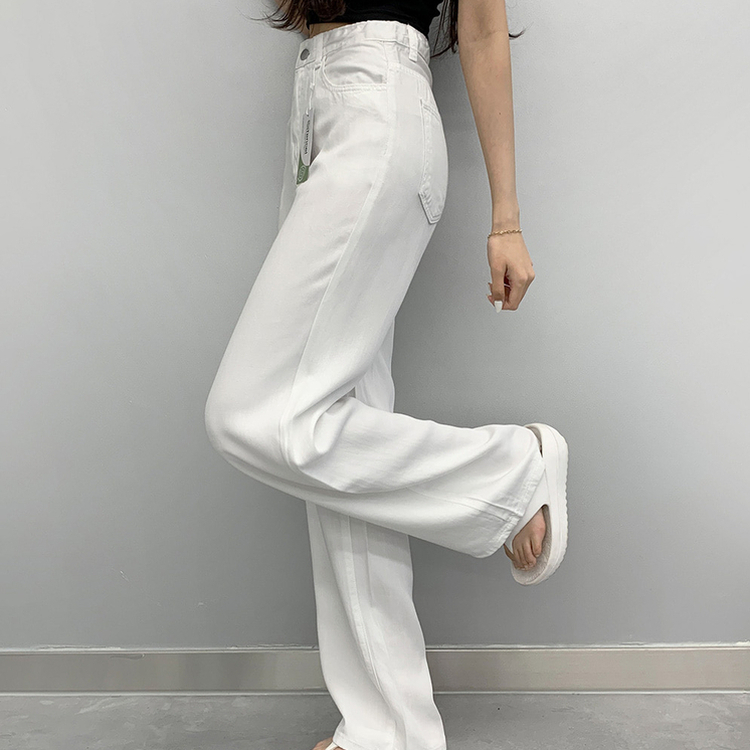 【SHORT/BASIC/LONG 丈別】クールコットンワイドパンツ WHITE